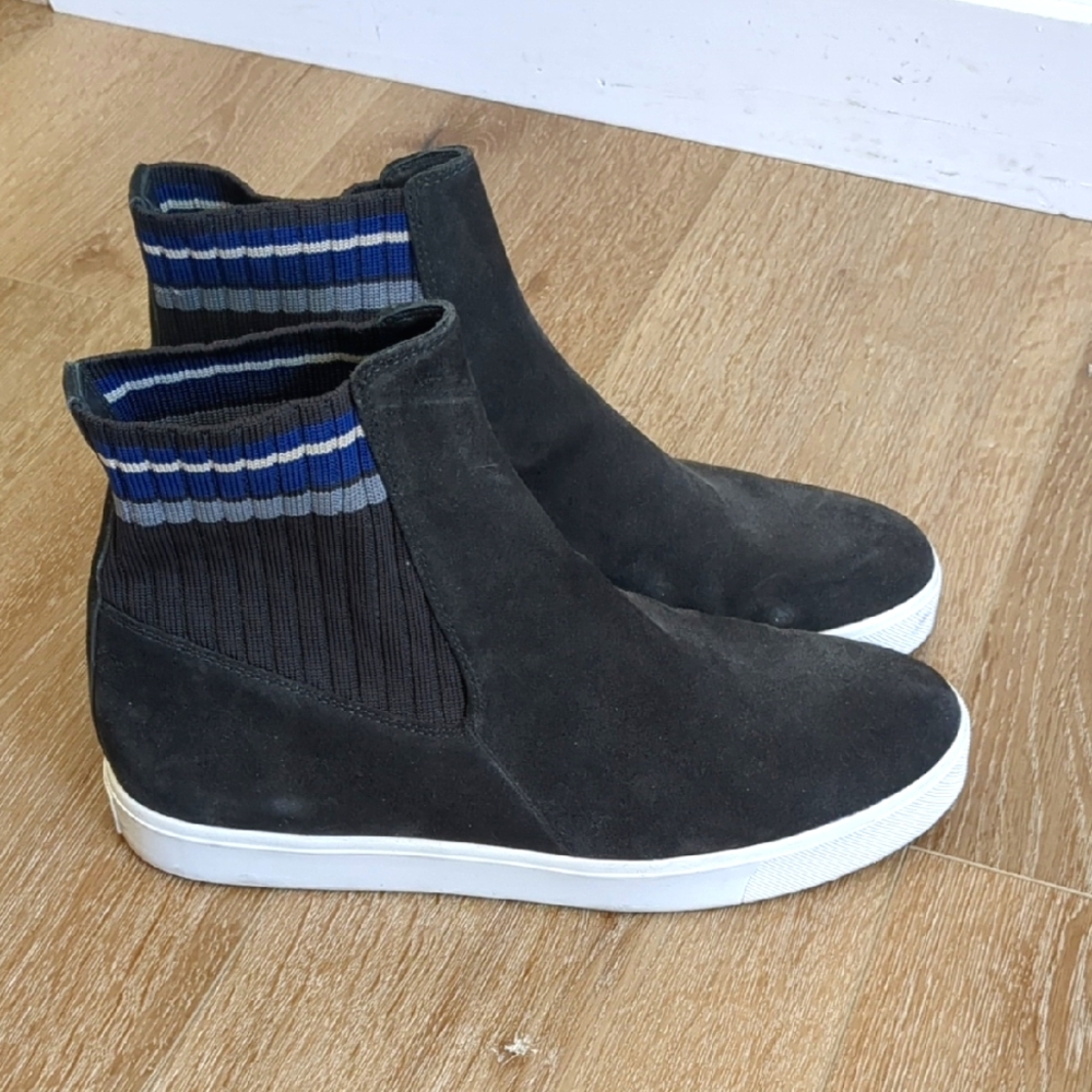 Womens Vince Suede Vince Grey and Blue High-Top Sneakers Chukkas